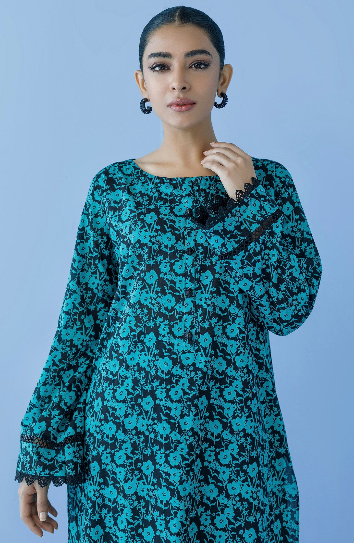 Orient - Unstitched 2 Piece Printed Cambric Shirt and Cambric Pant
