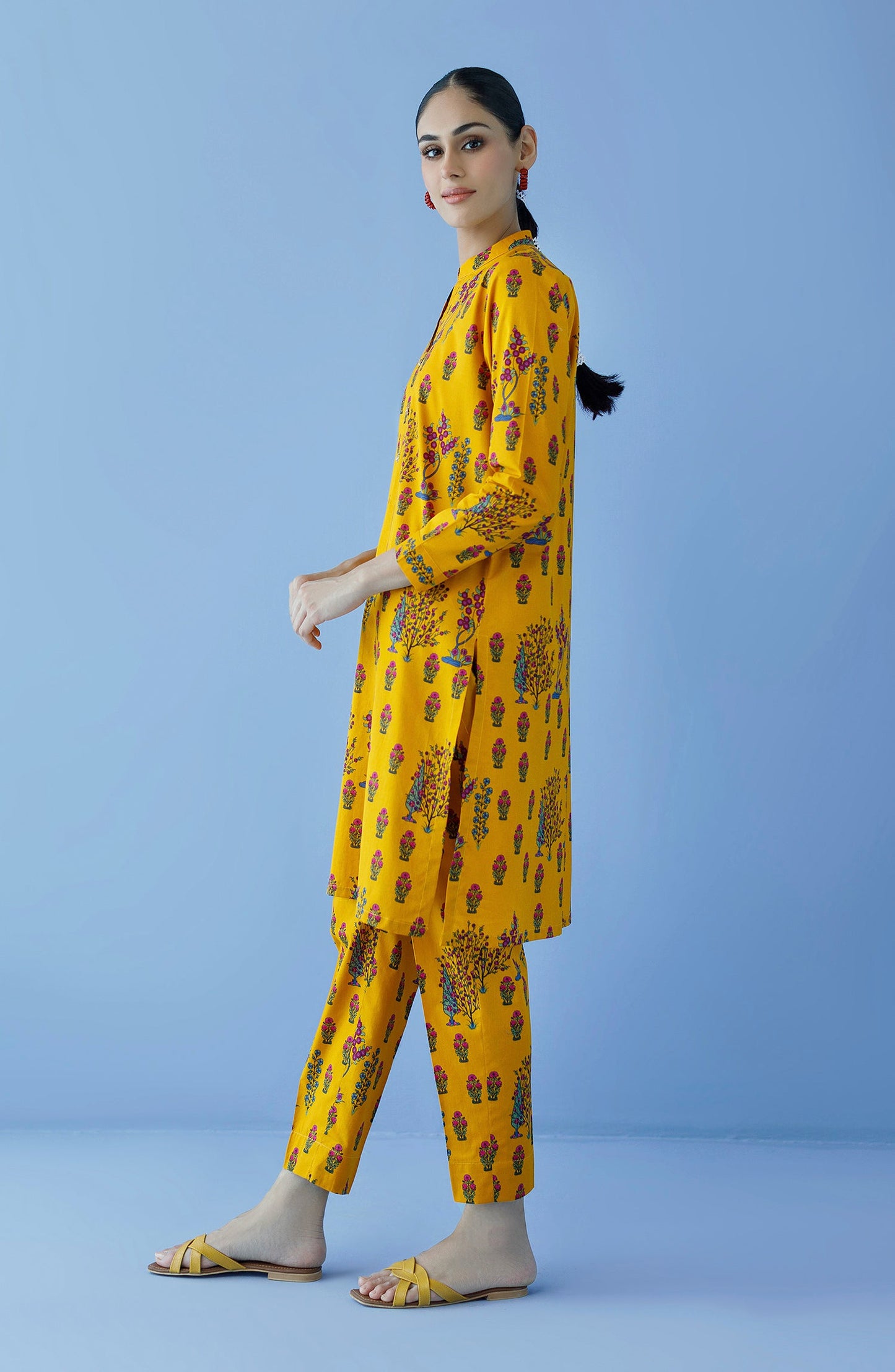 Orient - Unstitched 2 Piece Printed Cambric Shirt and Cambric Pant