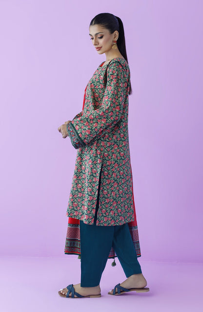 Orient - Unstitched 3 Piece Printed Lawn Shirt , Cambric Pant and Lawn Dupatta