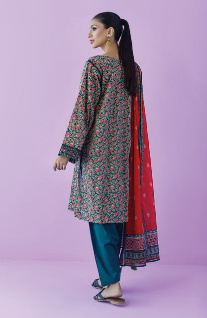 Orient - Unstitched 3 Piece Printed Lawn Shirt , Cambric Pant and Lawn Dupatta