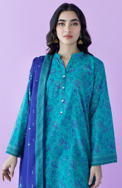 Orient - Unstitched 3 Piece Printed Lawn Shirt , Cambric Pant and Lawn Dupatta
