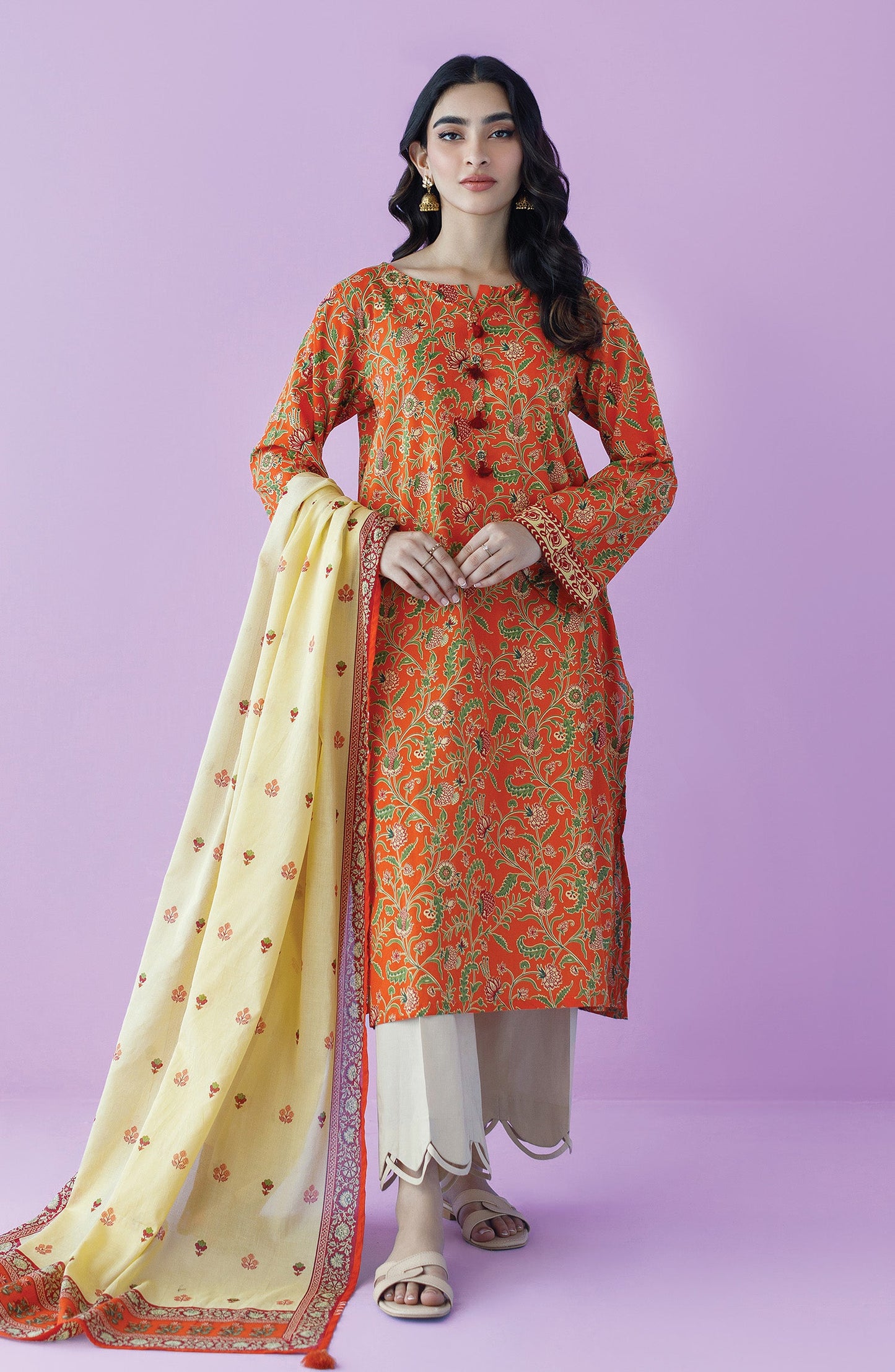Orient - Unstitched 2 Piece Printed Lawn Shirt and Lawn Dupatta
