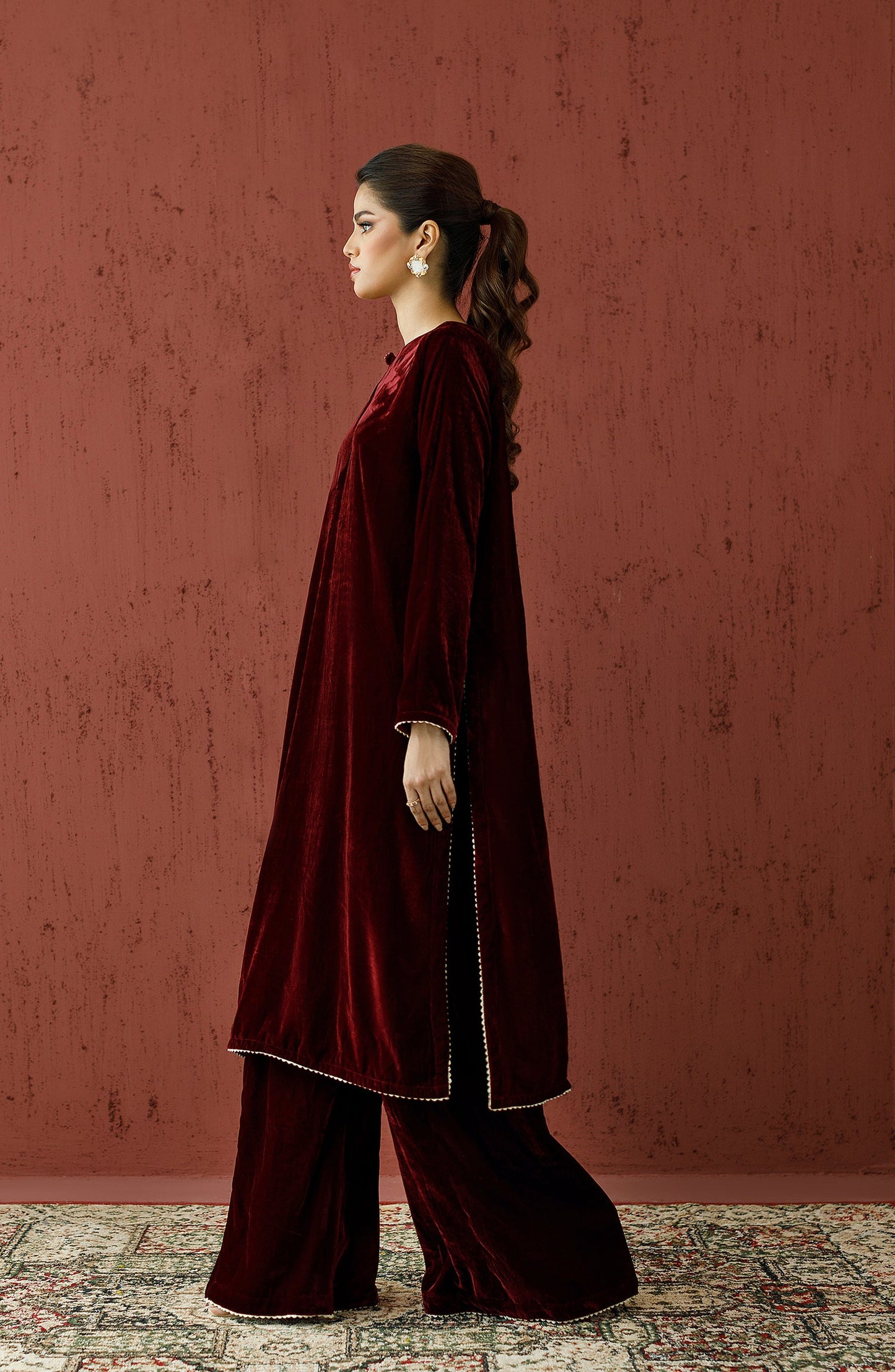 Orient - Stitched 2 Piece Plain Velvet Shirt and Velvet Pant