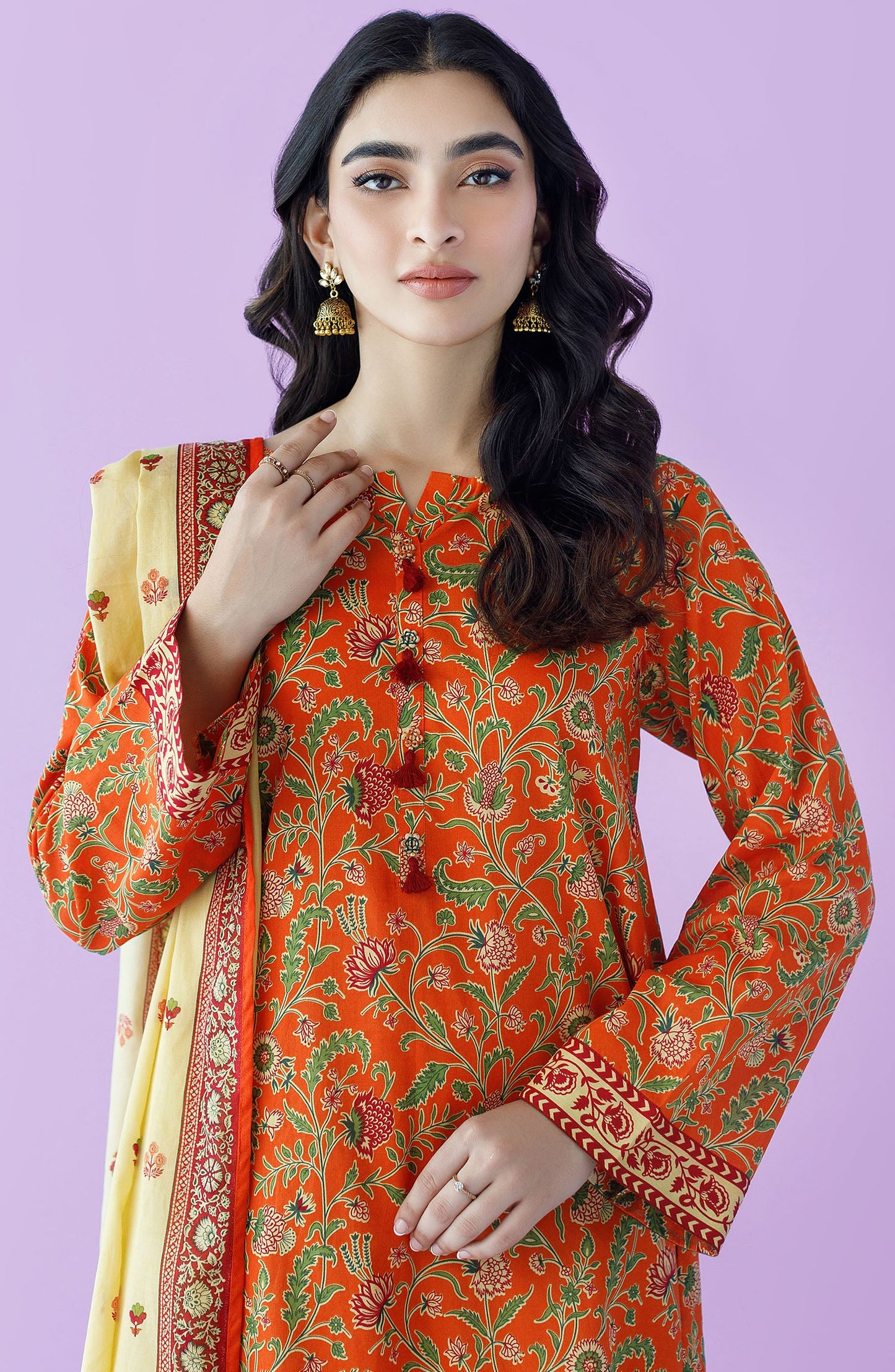 Orient - Unstitched 2 Piece Printed Lawn Shirt and Lawn Dupatta
