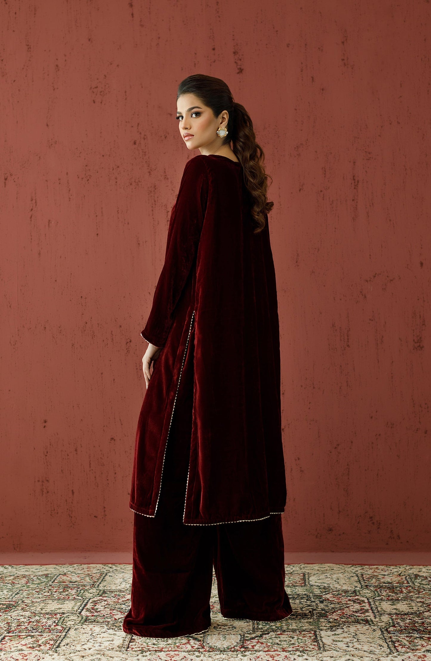Orient - Stitched 2 Piece Plain Velvet Shirt and Velvet Pant