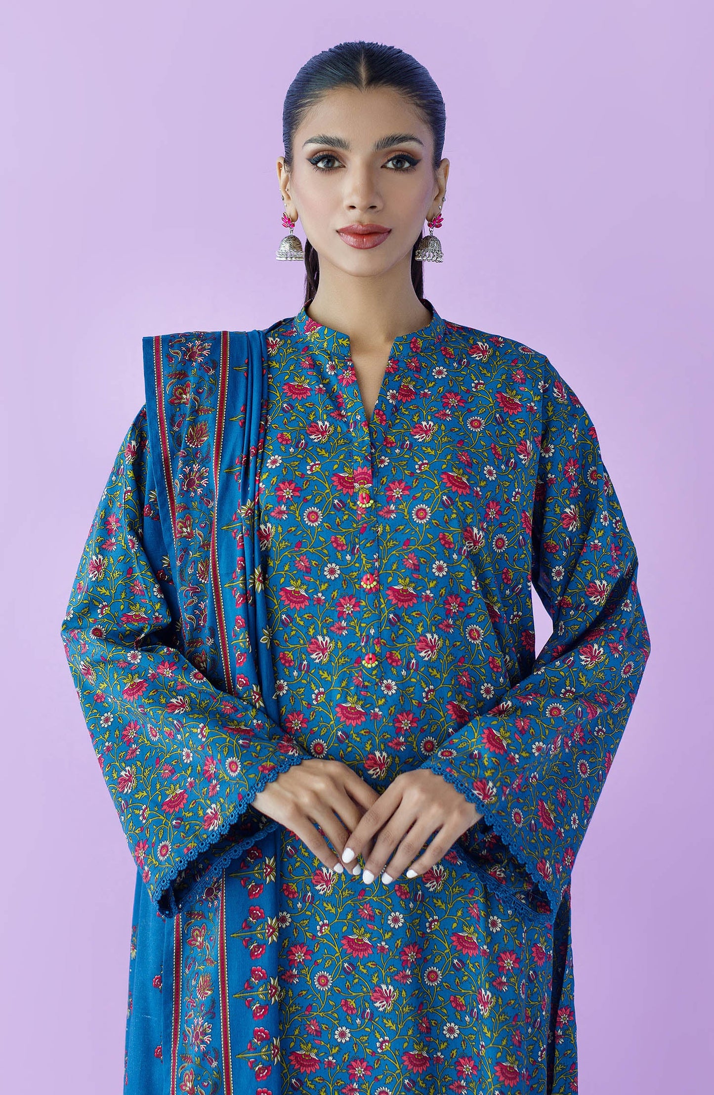 Orient - Unstitched 2 Piece Printed Lawn Shirt and Lawn Dupatta