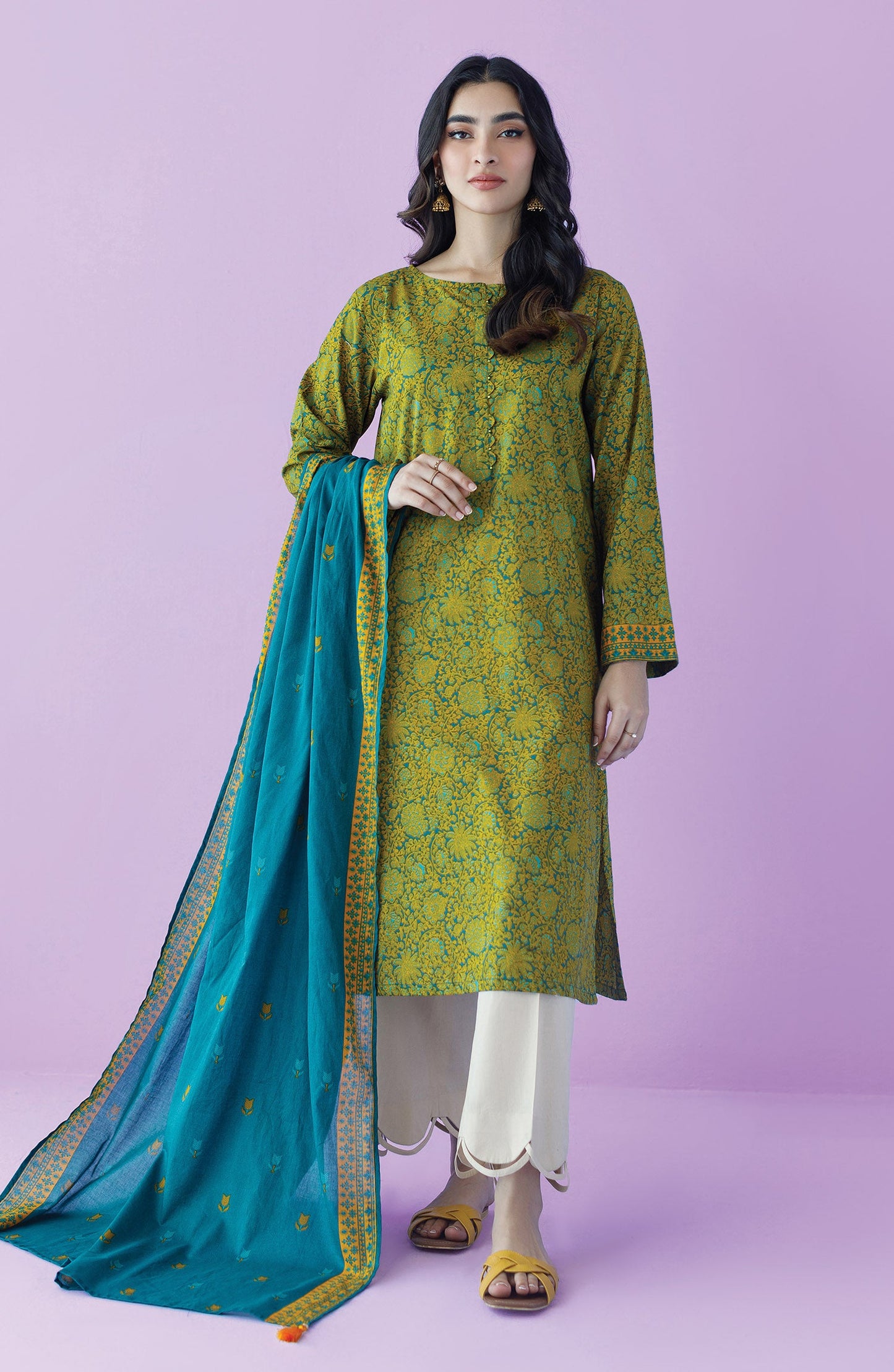 Orient - Unstitched 2 Piece Printed Lawn Shirt and Lawn Dupatta