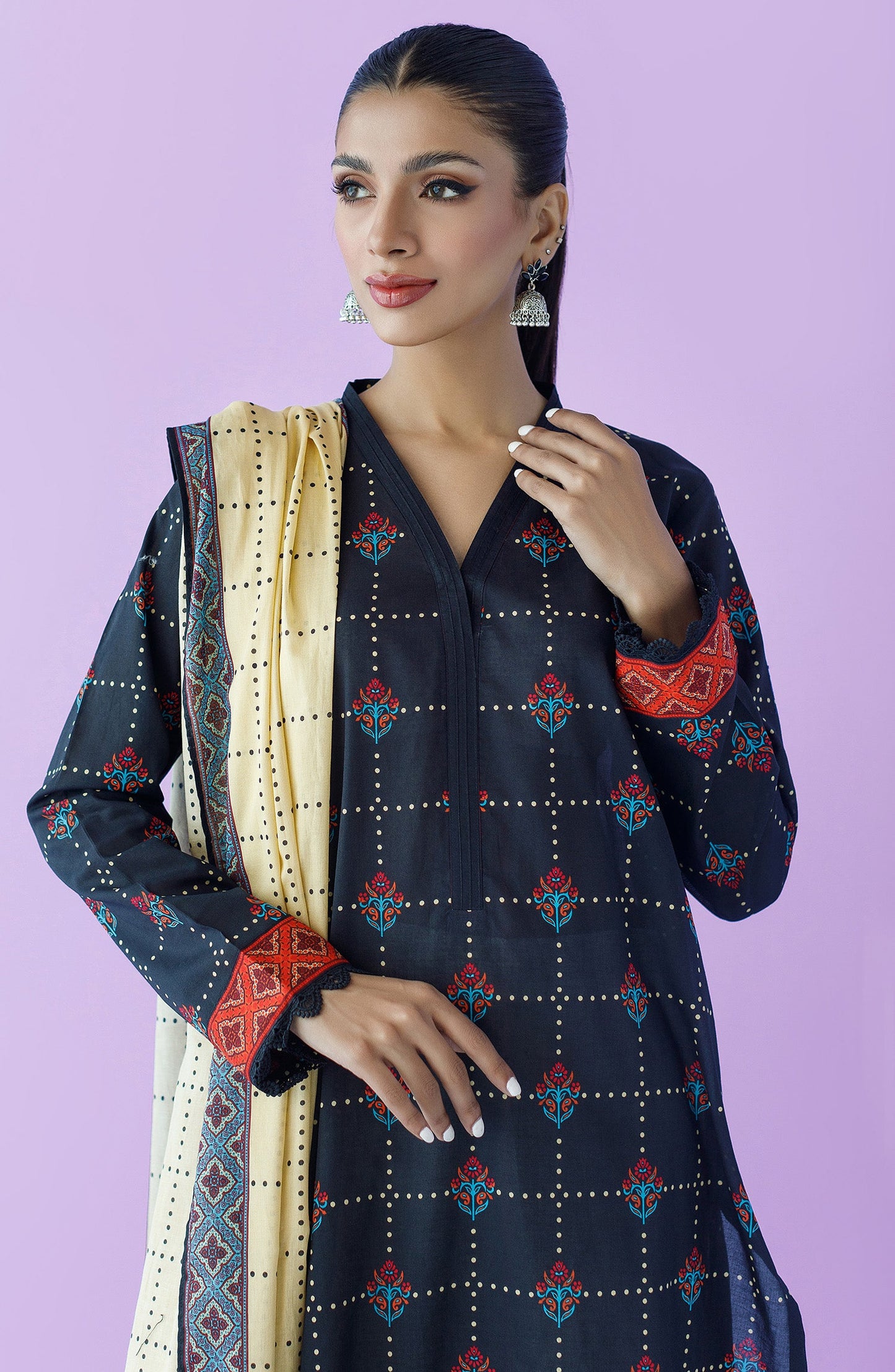 Orient - Unstitched 2 Piece Printed Lawn Shirt and Lawn Dupatta