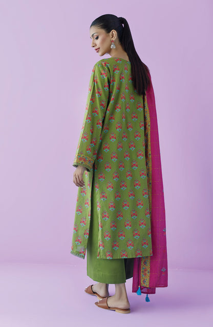 Orient - Unstitched 3 Piece Printed Lawn Shirt , Cambric Pant and Lawn Dupatta