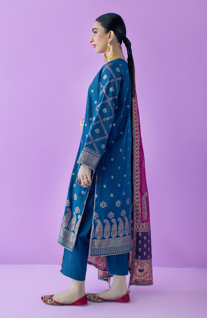 Orient - Stitched 3 Piece Embroidered Jacquard Shirt , Cambric Pant and Jacquard Dupatta