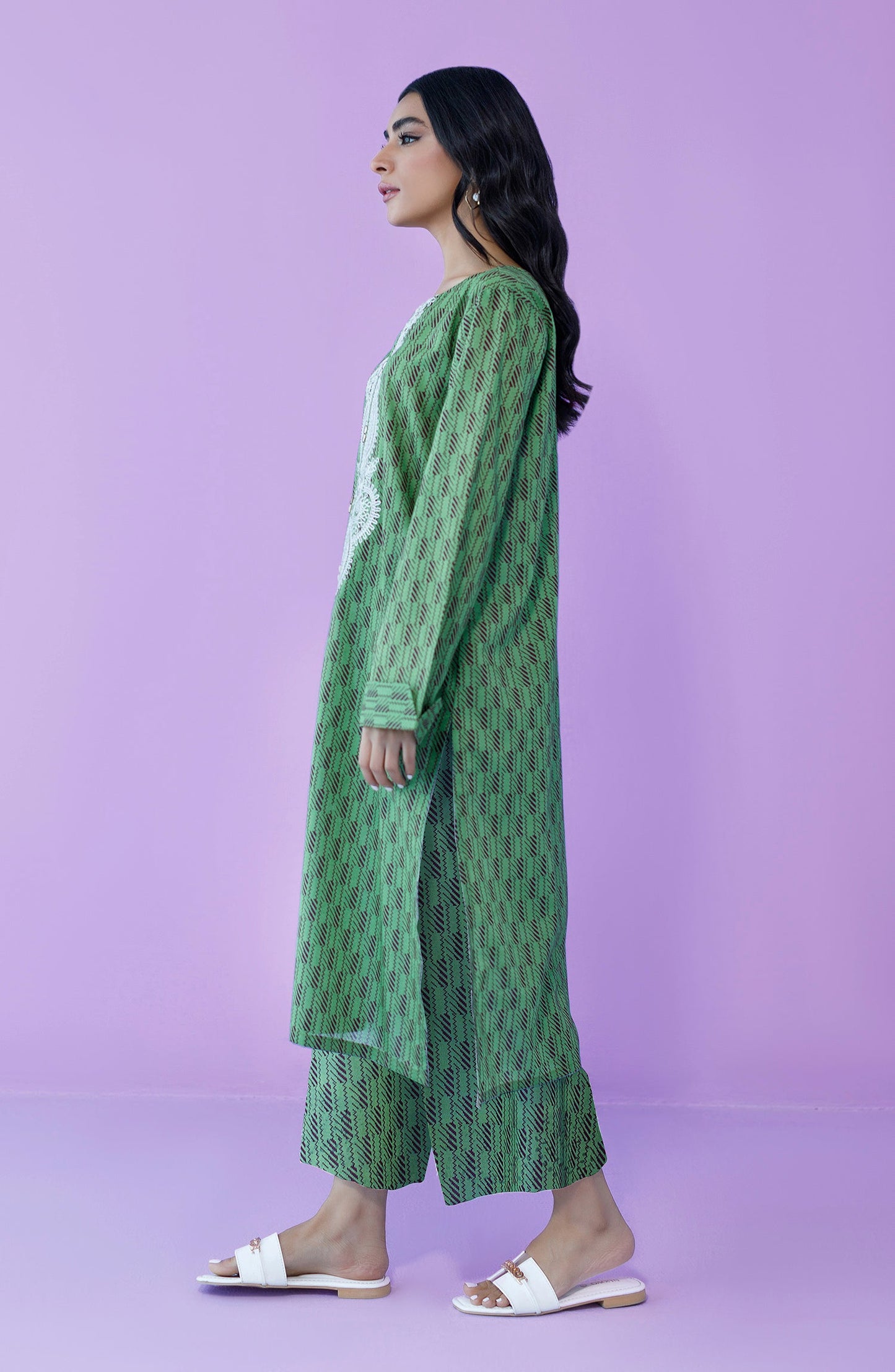 Orient - Stitched 2 Piece Embroidered Cambric Shirt and Cambric Pant