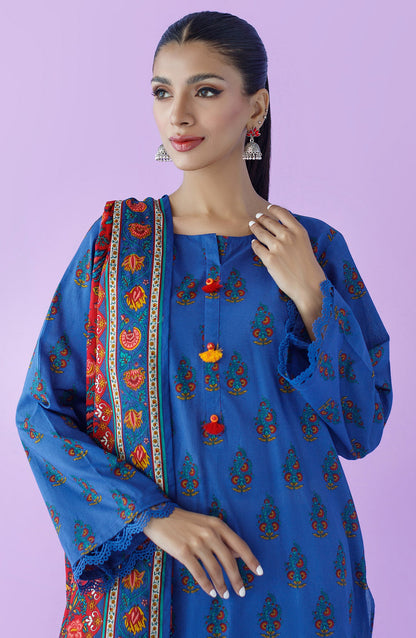 Orient - Unstitched 3 Piece Printed Lawn Shirt , Cambric Pant and Lawn Dupatta
