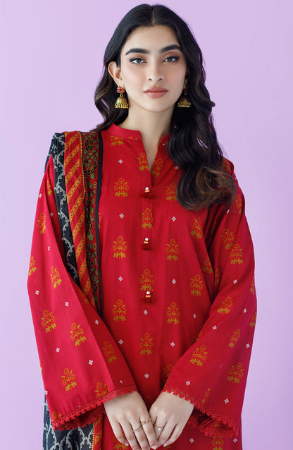 Orient - Unstitched 3 Piece Printed Lawn Shirt , Cambric Pant and Lawn Dupatta