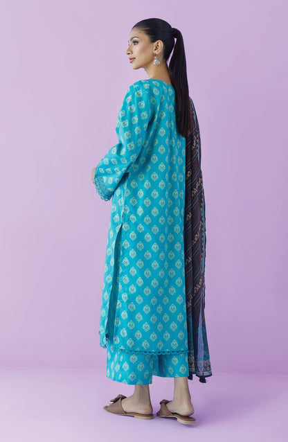 Orient - Unstitched 3 Piece Printed Lawn Shirt , Lawn Pant and Lawn Dupatta