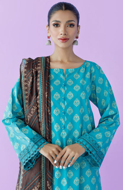 Orient - Unstitched 3 Piece Printed Lawn Shirt , Lawn Pant and Lawn Dupatta