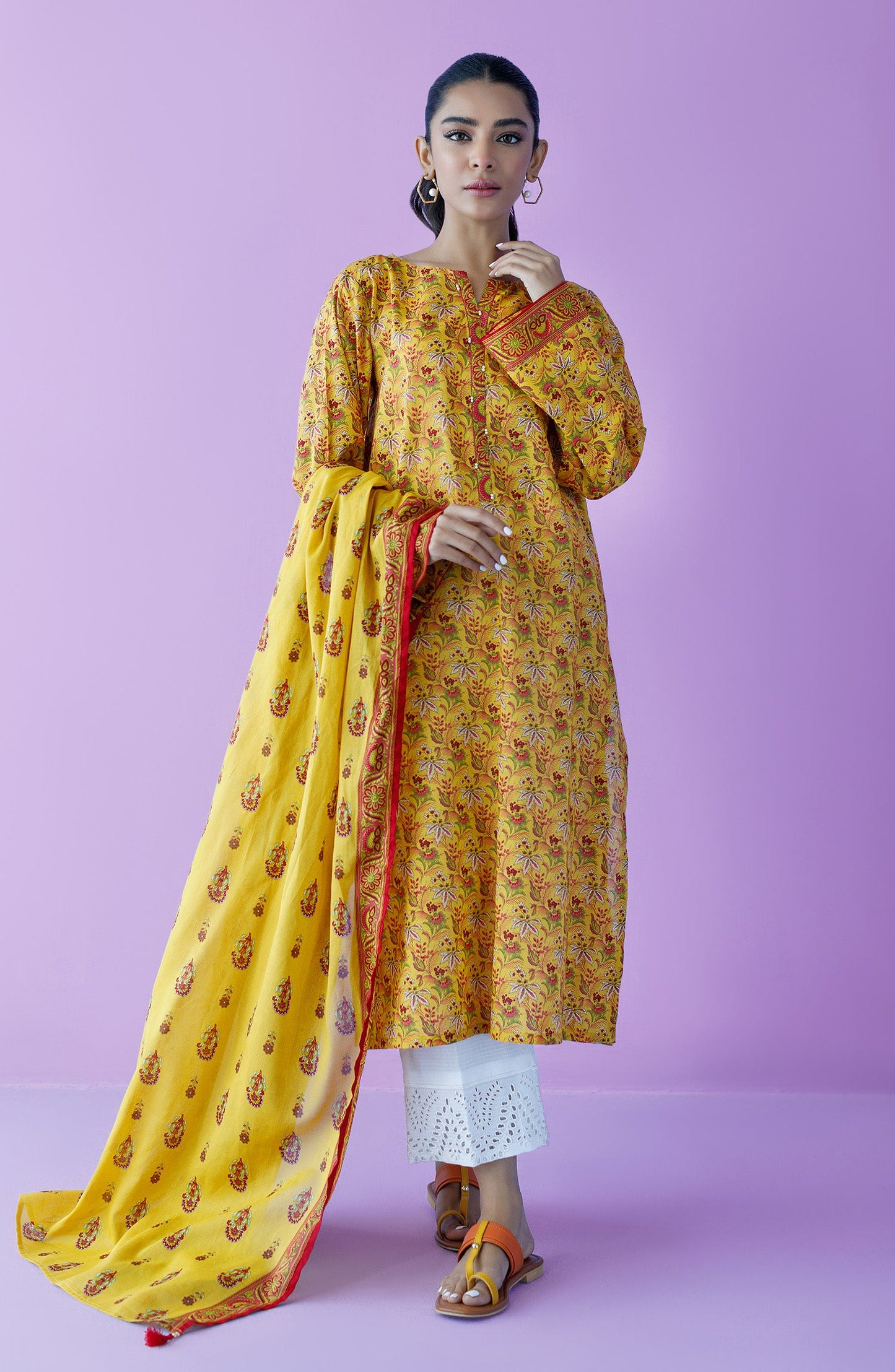 Orient - Stitched 2 Piece Printed Lawn Shirt and Lawn Dupatta
