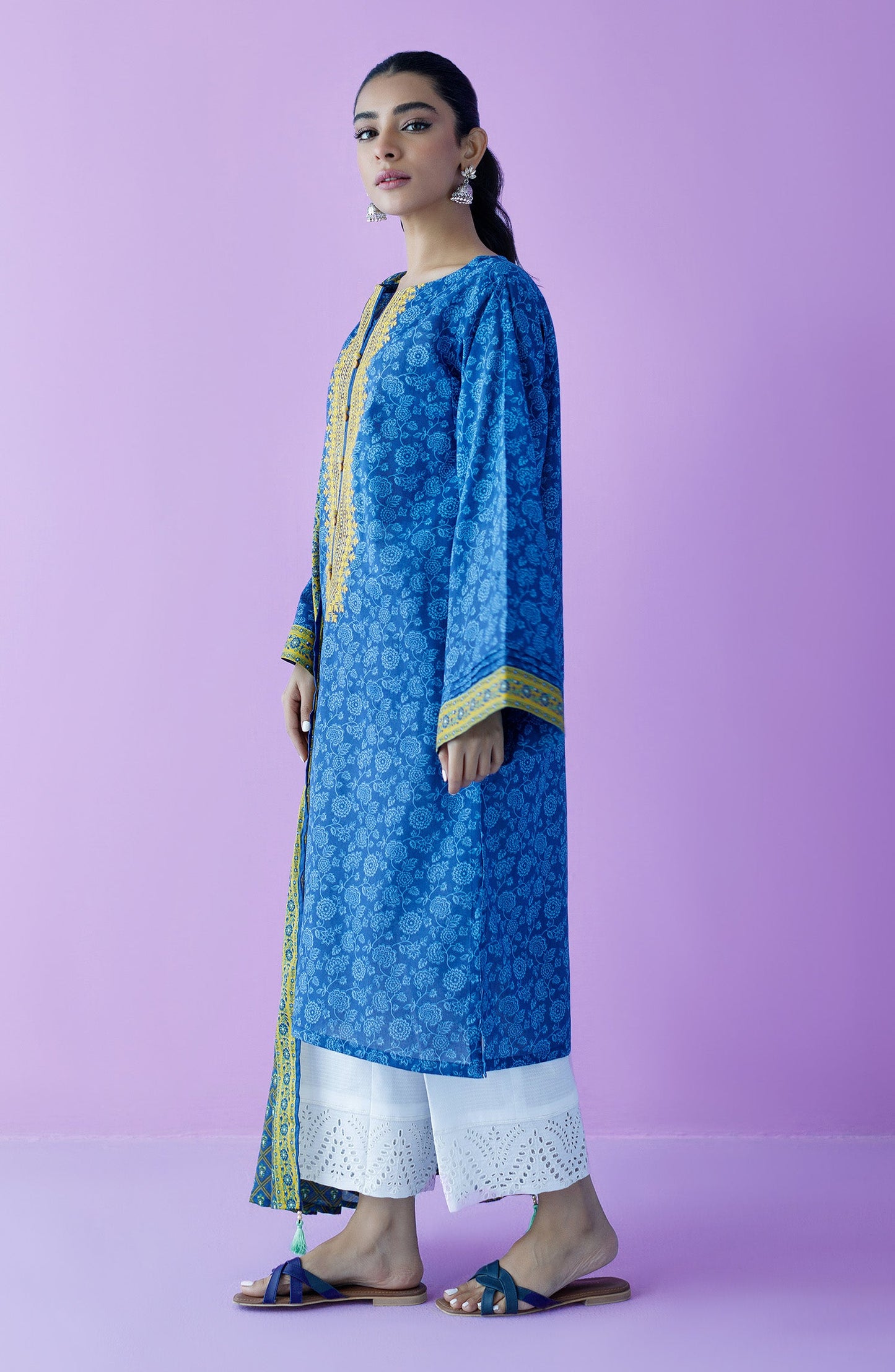 Orient - Stitched 2 Piece Embroidered Lawn Shirt and Lawn Dupatta
