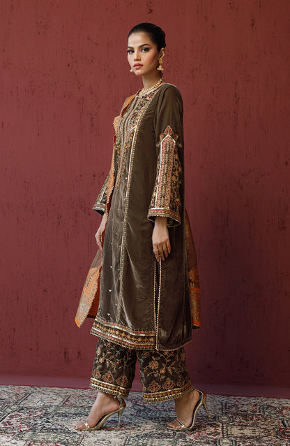 Orient - Stitched 2 Piece Embroidered Velvet Shirt and Velvet Pant