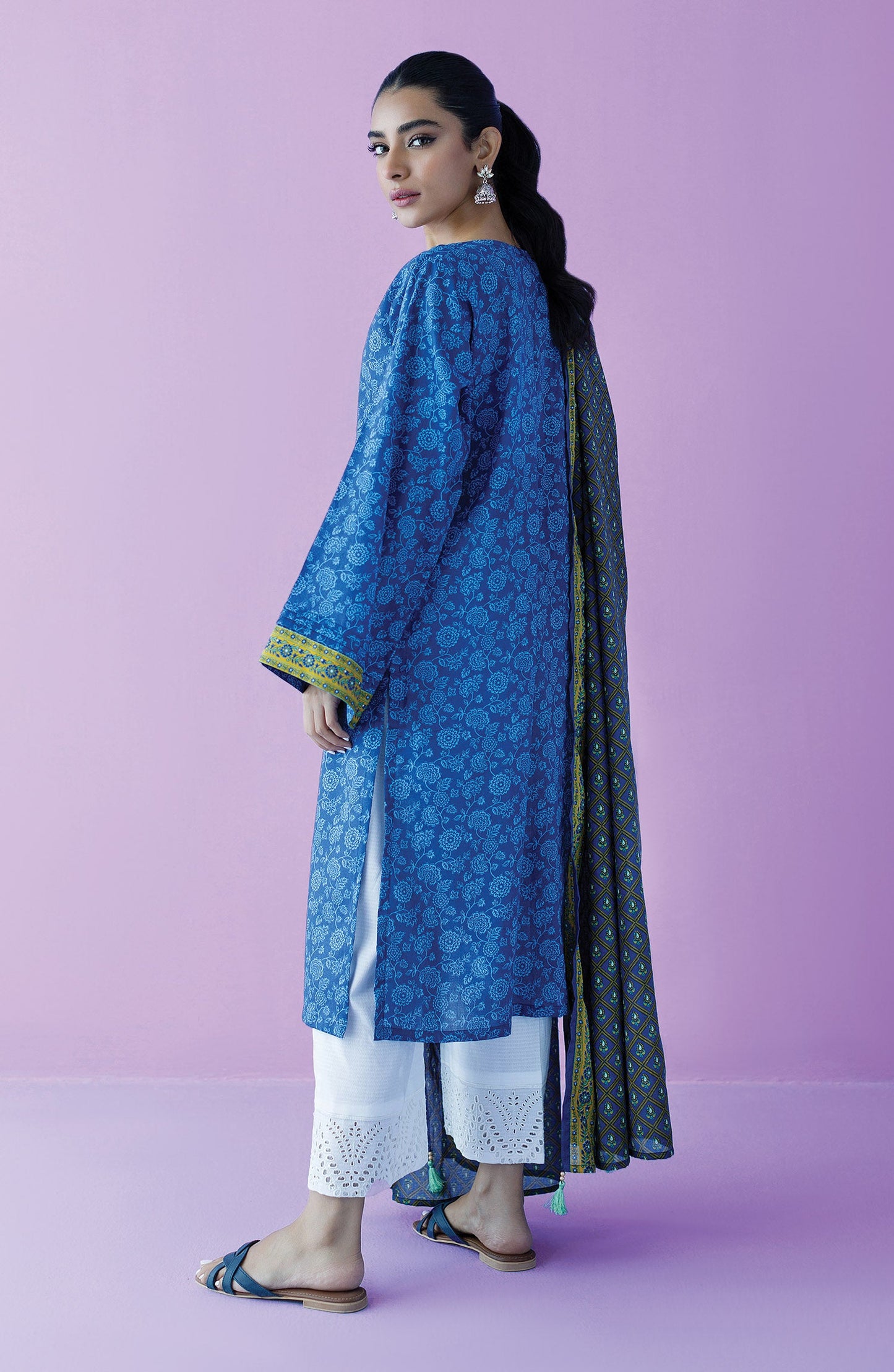 Orient - Stitched 2 Piece Embroidered Lawn Shirt and Lawn Dupatta