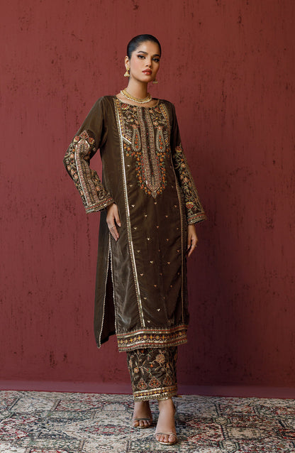 Orient - Stitched 2 Piece Embroidered Velvet Shirt and Velvet Pant