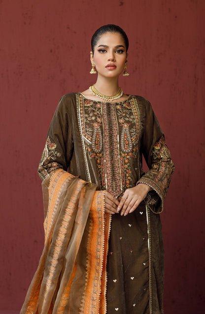 Orient - Stitched 2 Piece Embroidered Velvet Shirt and Velvet Pant