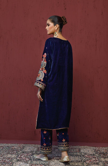 Orient - Stitched 2 Piece Embroidered Velvet Shirt and Velvet Pant