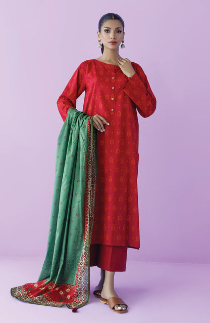 Orient - Unstitched 3 Piece Printed Lawn Shirt , Cambric Pant and Lawn Dupatta