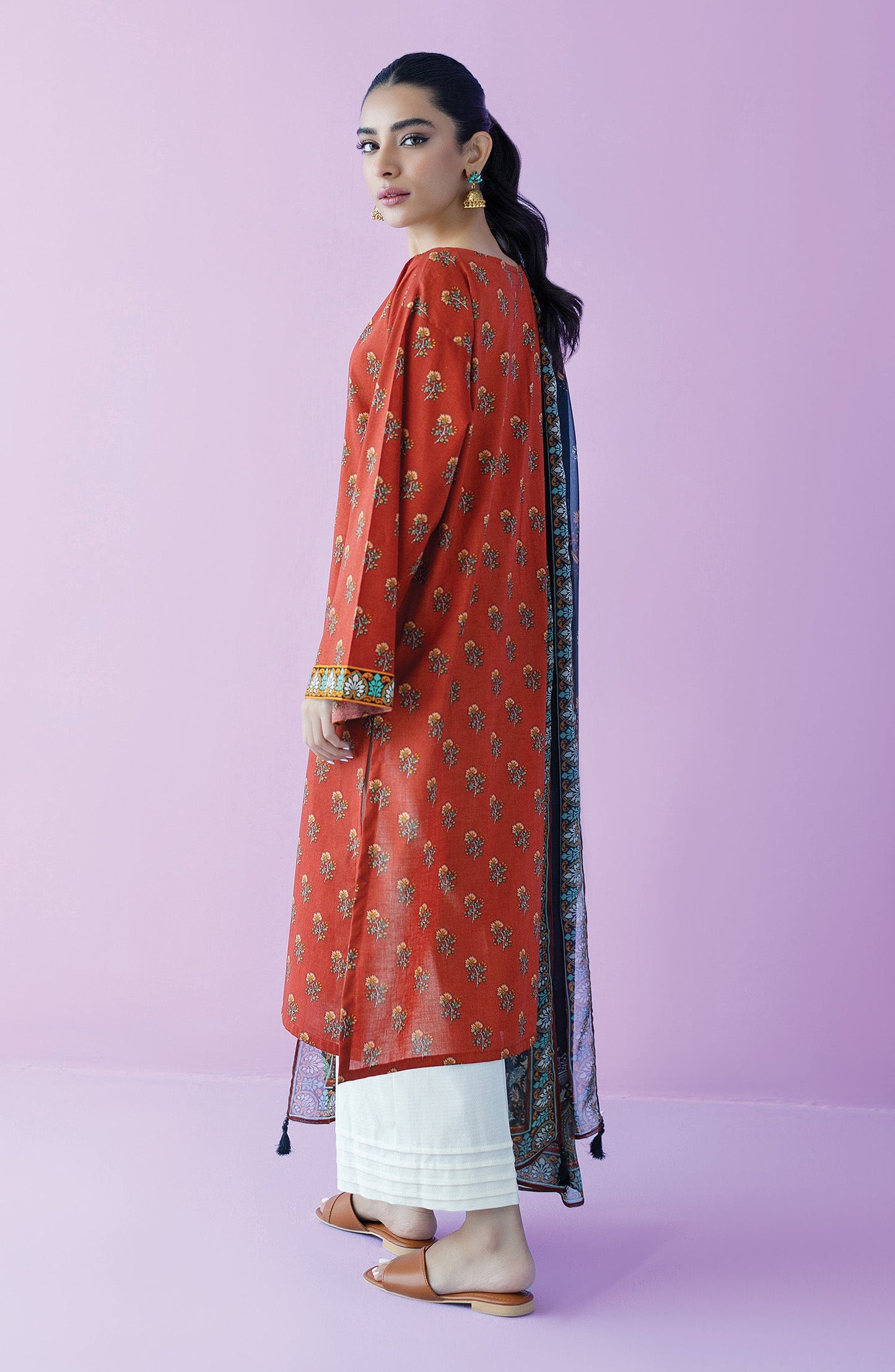 Orient - Unstitched 2 Piece Printed Lawn Shirt and Chiffon Dupatta