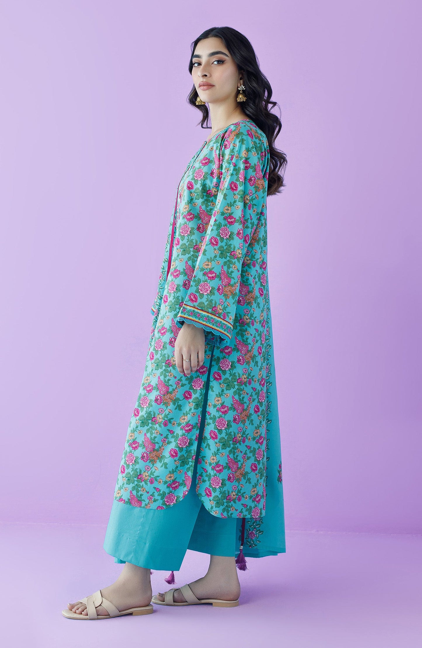 Orient - Unstitched 3 Piece Printed Lawn Shirt , Cambric Pant and Lawn Dupatta