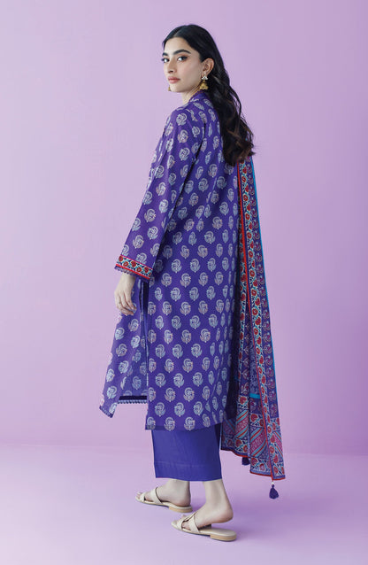 Orient - Unstitched 3 Piece Printed Lawn Shirt , Cambric Pant and Lawn Dupatta