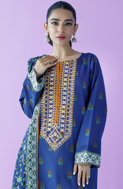 Orient - Unstitched 2 Piece Embroidered Lawn Shirt and Lawn Dupatta