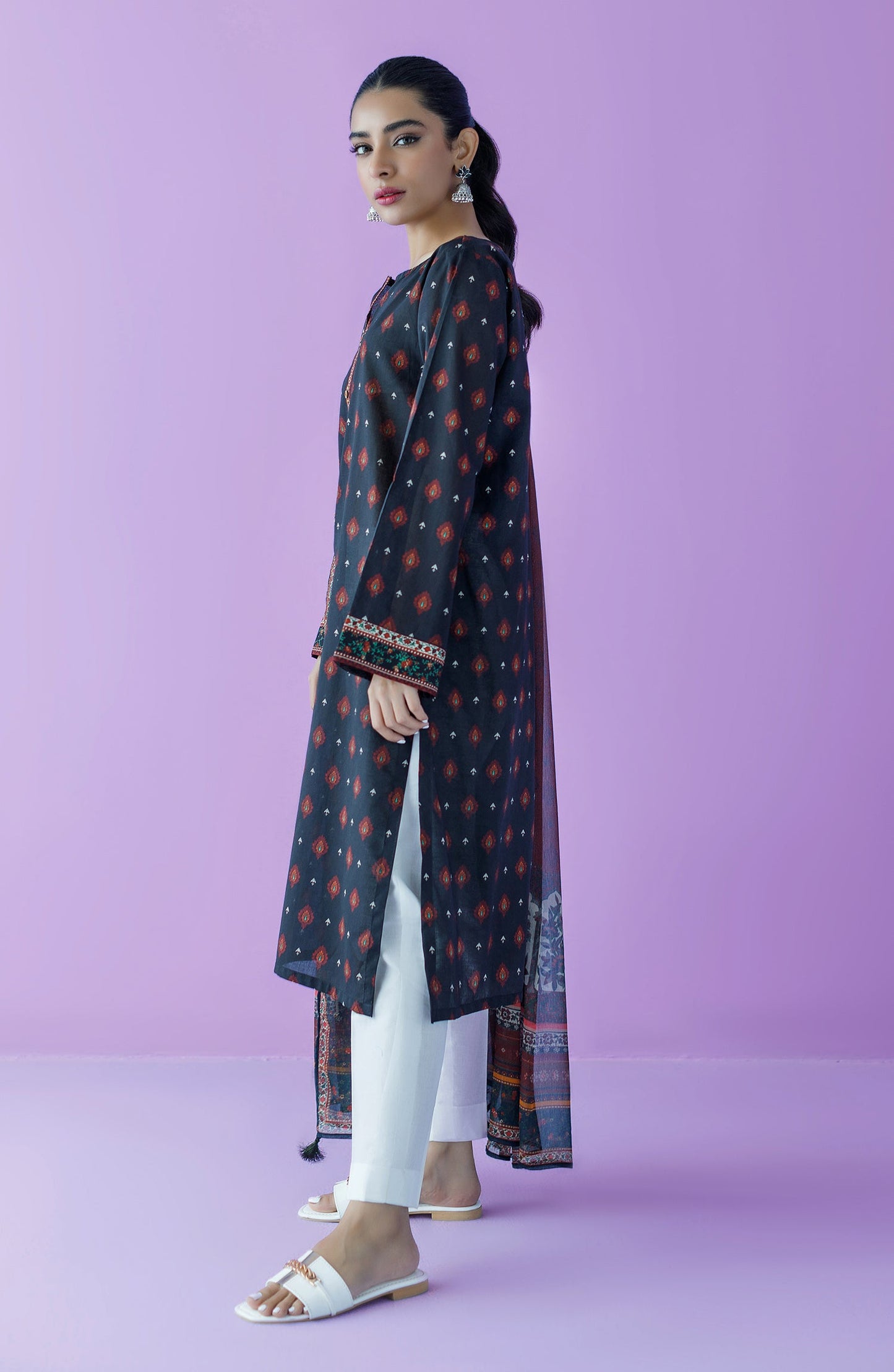 Orient - Unstitched 2 Piece Printed Lawn Shirt and Chiffon Dupatta