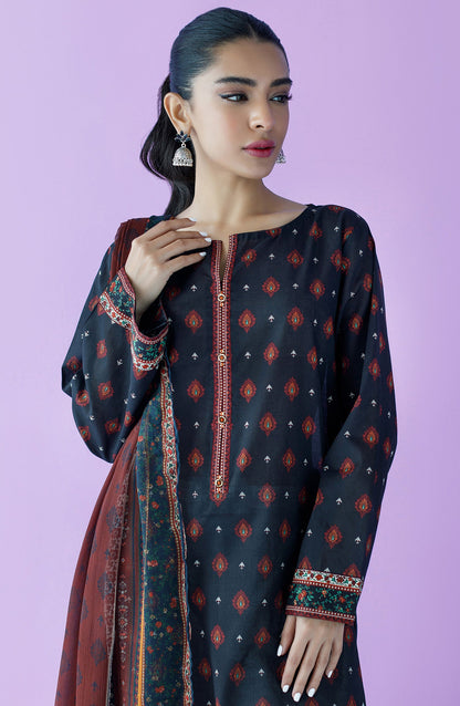 Orient - Unstitched 2 Piece Printed Lawn Shirt and Chiffon Dupatta