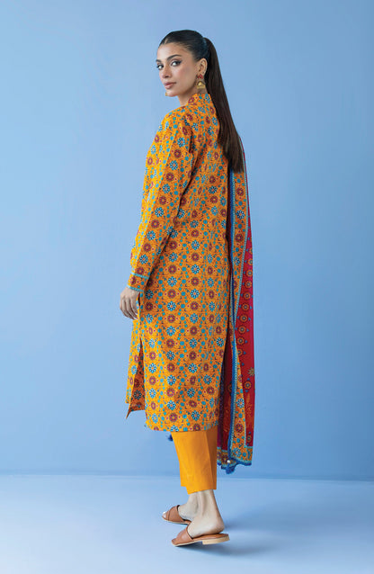 Orient - Unstitched 3 Piece Printed Cambric Shirt , Cambric Pant and Lawn Dupatta