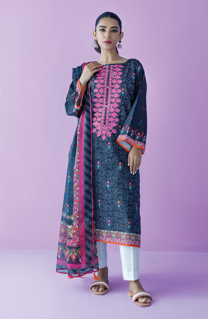 Orient - Unstitched 2 Piece Embroidered Lawn Shirt and Bimber Chiffon Dupatta