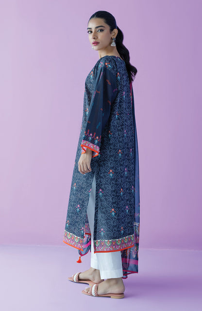 Orient - Unstitched 2 Piece Embroidered Lawn Shirt and Bimber Chiffon Dupatta