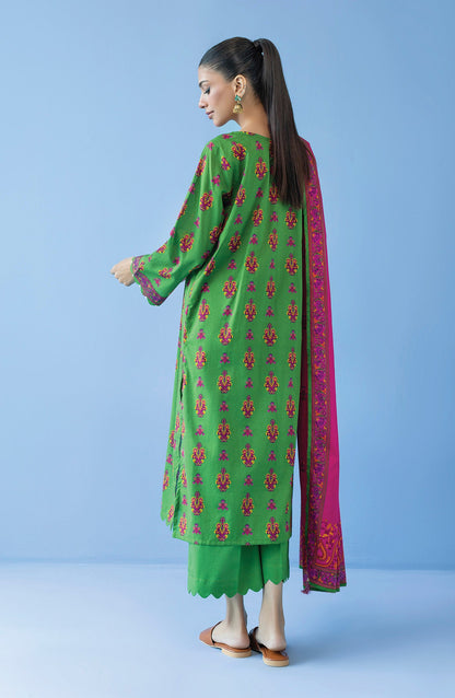 Orient - Unstitched 3 Piece Printed Cambric Shirt , Cambric Pant and Lawn Dupatta