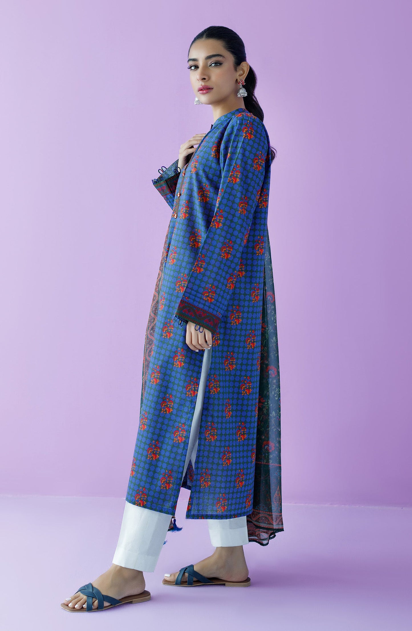 Orient - Unstitched 2 Piece Printed Lawn Shirt and Chiffon Dupatta