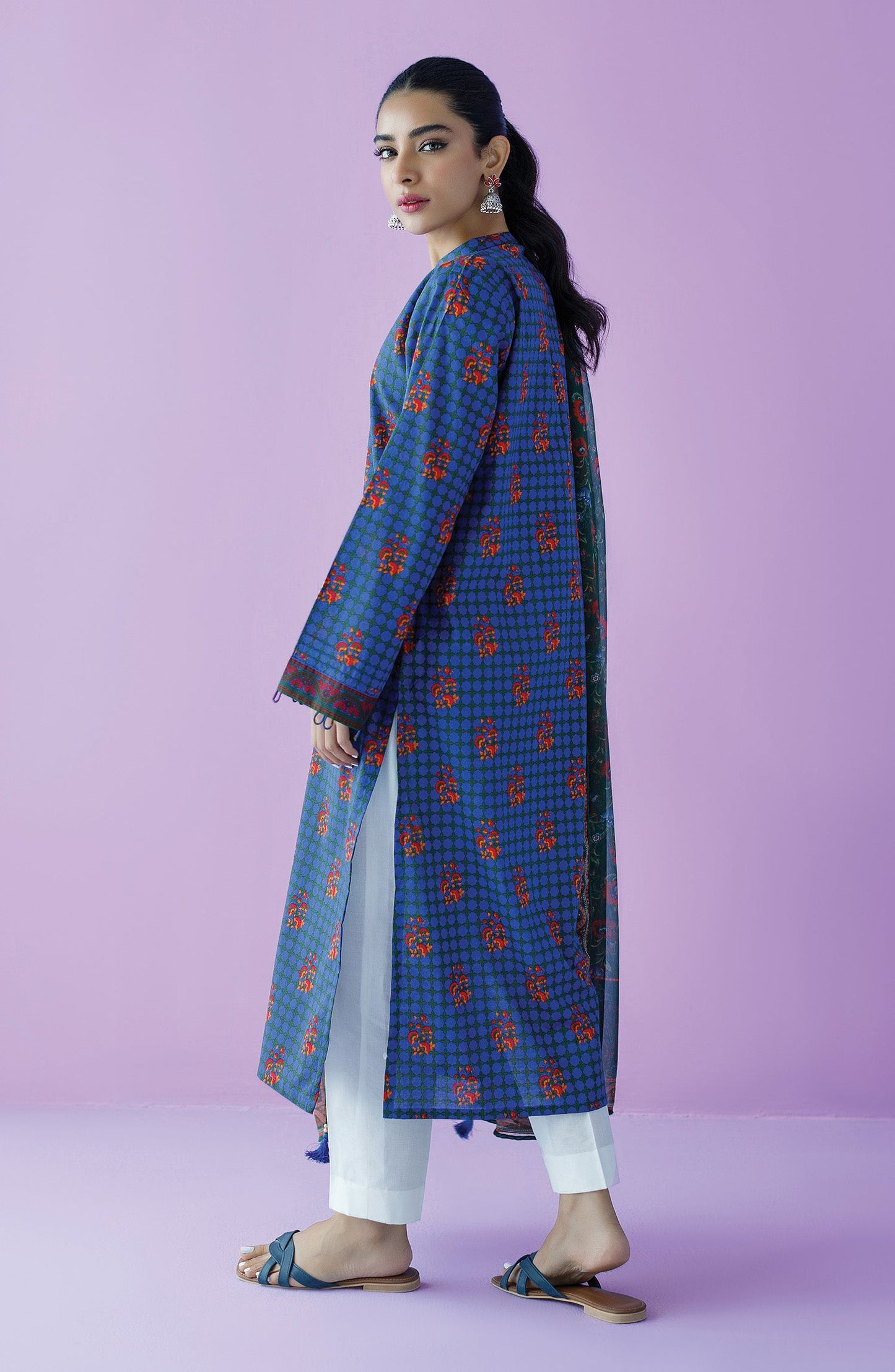 Orient - Unstitched 2 Piece Printed Lawn Shirt and Chiffon Dupatta