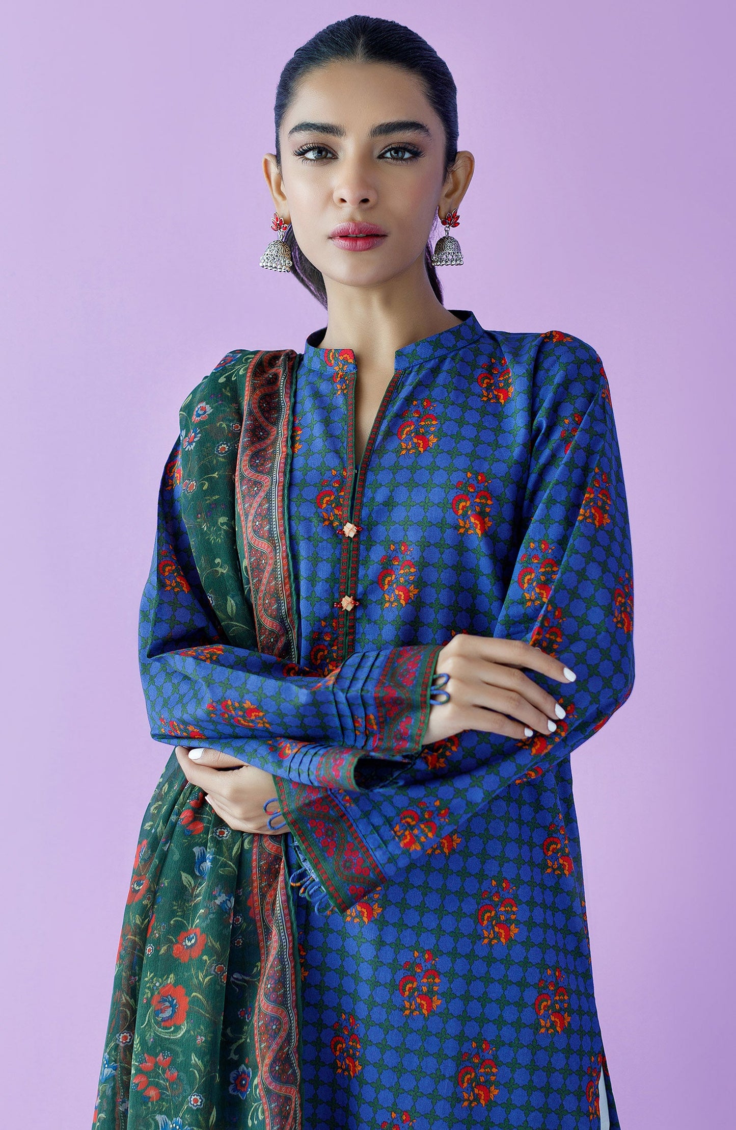 Orient - Unstitched 2 Piece Printed Lawn Shirt and Chiffon Dupatta