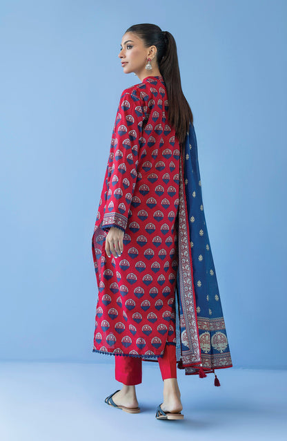 Orient - Unstitched 3 Piece Printed Cambric Shirt , Cambric Pant and Lawn Dupatta