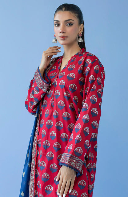 Orient - Unstitched 3 Piece Printed Cambric Shirt , Cambric Pant and Lawn Dupatta
