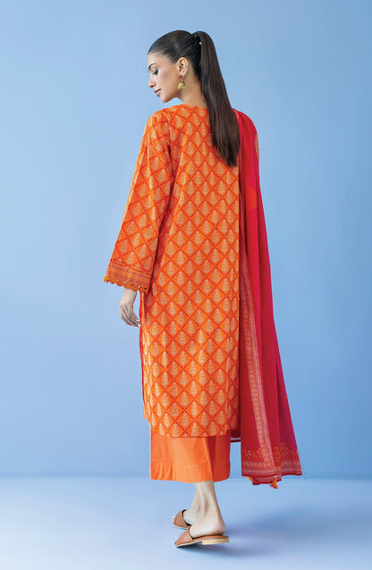 Orient - Unstitched 3 Piece Printed Cambric Shirt , Cambric Pant and Lawn Dupatta