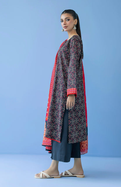 Orient - Unstitched 3 Piece Printed Cambric Shirt , Cambric Pant and Lawn Dupatta