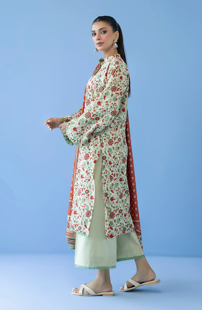 Orient - Unstitched 3 Piece Printed Cambric Shirt , Cambric Pant and Lawn Dupatta