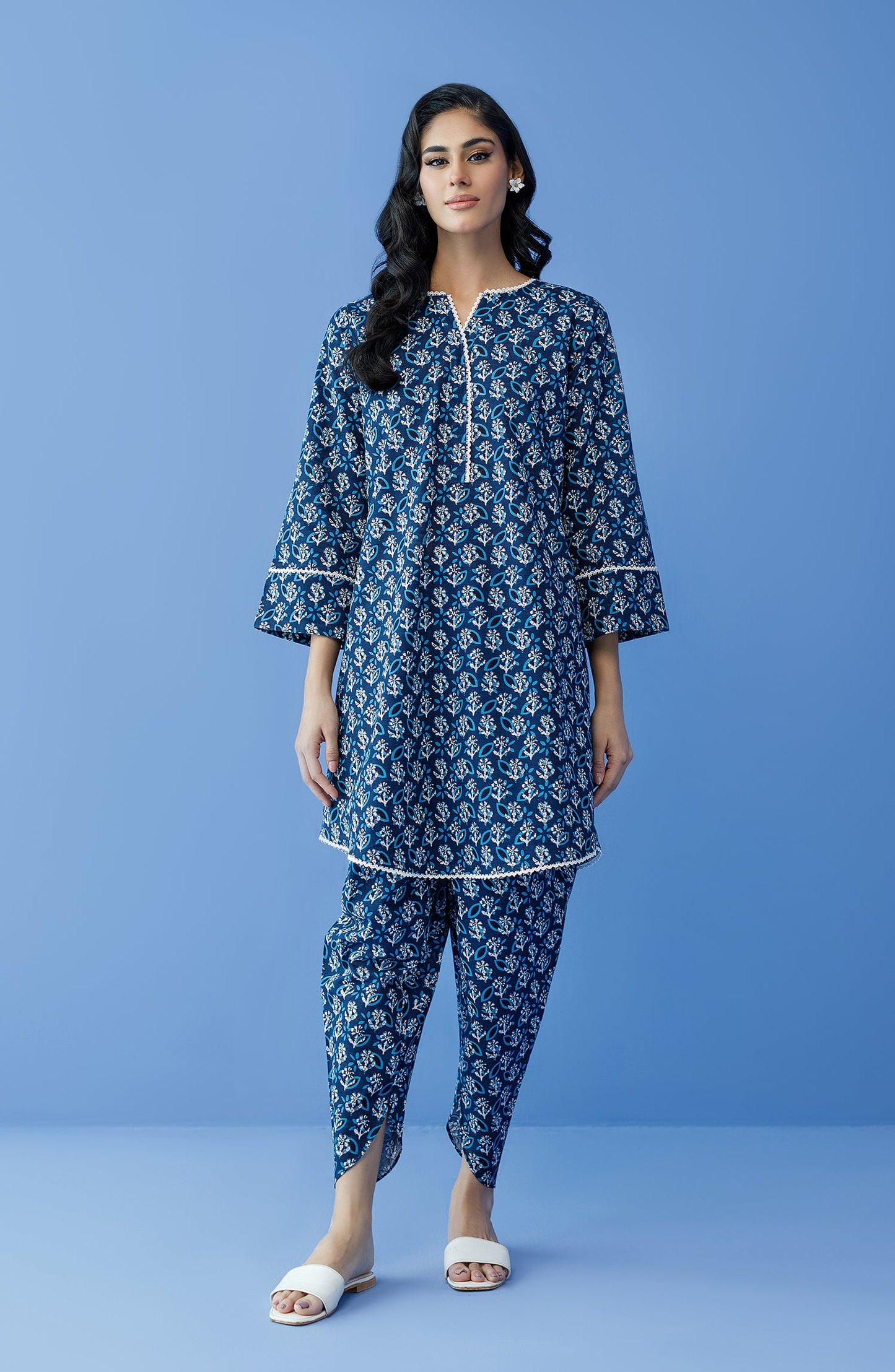 Orient - Stitched 2 Piece Printed Khaddar Shirt and Khaddar Pant