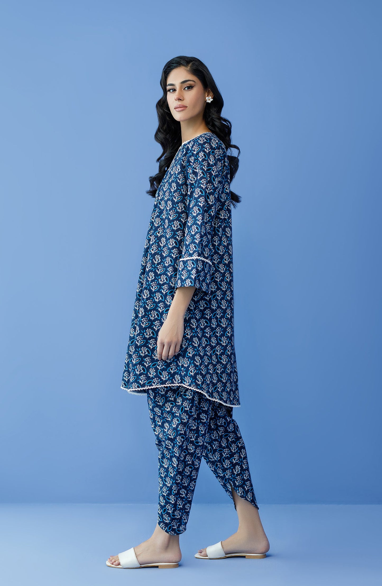 Orient - Stitched 2 Piece Printed Khaddar Shirt and Khaddar Pant