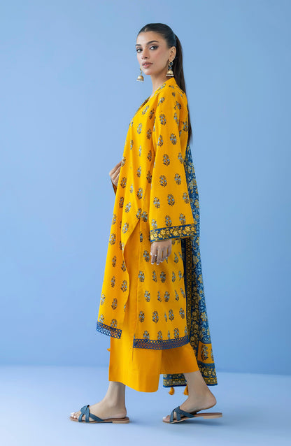 Orient - Unstitched 3 Piece Printed Cambric Shirt , Cambric Pant and Lawn Dupatta