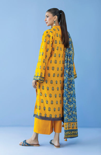 Orient - Unstitched 3 Piece Printed Cambric Shirt , Cambric Pant and Lawn Dupatta