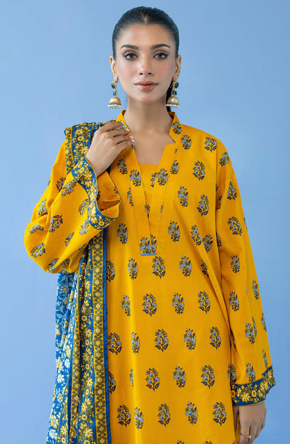 Orient - Unstitched 3 Piece Printed Cambric Shirt , Cambric Pant and Lawn Dupatta